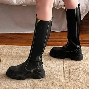 GANNI Country Knee-High Slip-Onブーツ ガニー GANNI GANNI ロングブーツ Recycled Rubber Country Boot